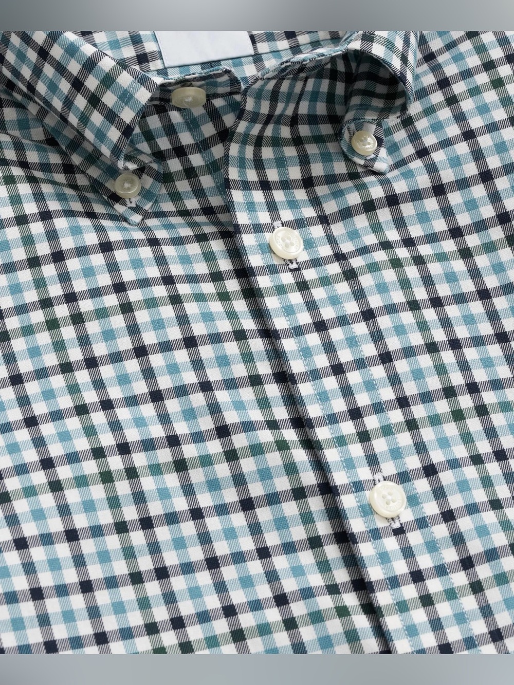 Brooks Brothers Supima Cotton Non-Iron Check Shirt Teal Large NWT